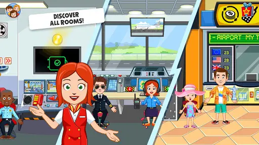 My Town Airport games for kids_5