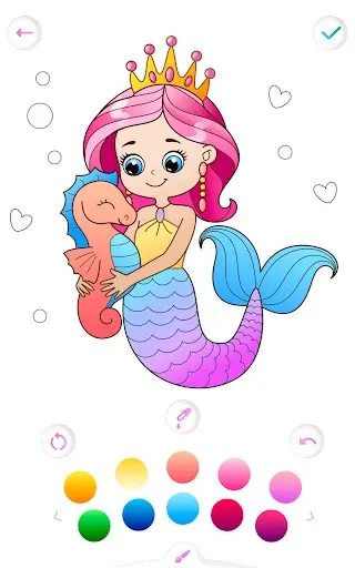 Mermaid coloring book gradient_1