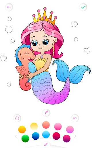 Mermaid coloring book gradient_11