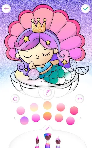 Mermaid coloring book gradient_3
