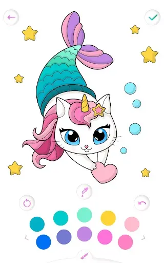 Mermaid coloring book gradient_4