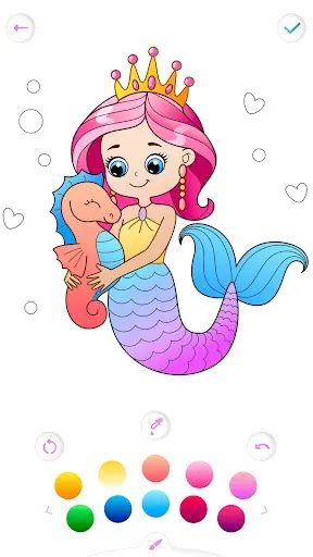Mermaid coloring book gradient_6